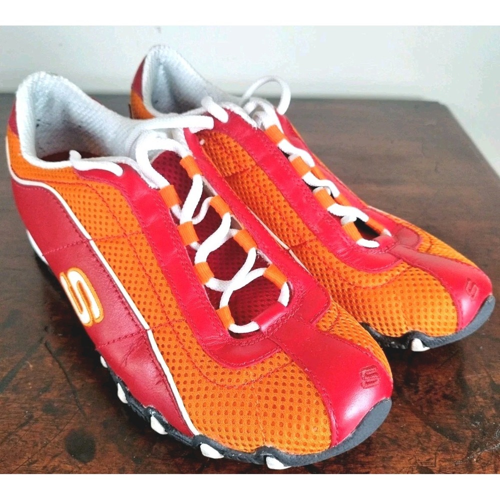 Vintage Y2K Skechers Sneakers Shoes Red Orange Women's Size 8 SN 21547